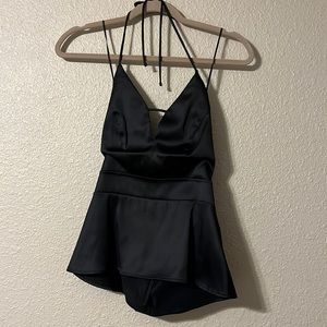 Express Silky Peplum Halter Top 🖤